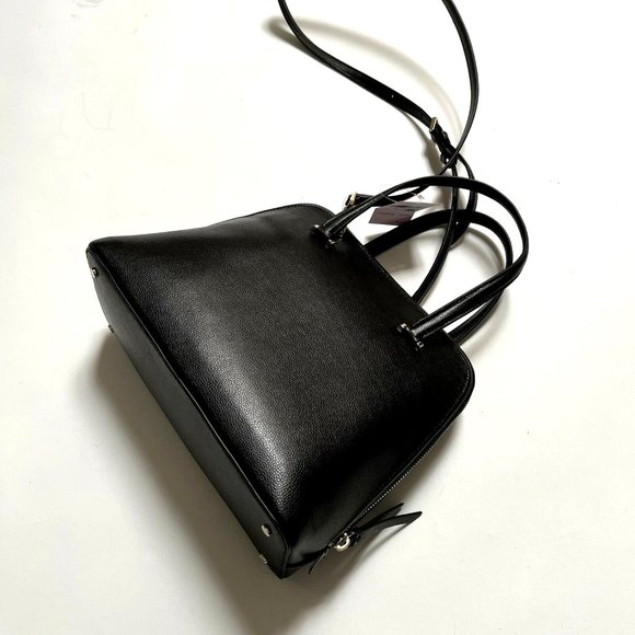 NWT $360 Kate Spade Patterson Drive Medium Dome Satchel Bag Black Leather Gold - Picture 5 of 13